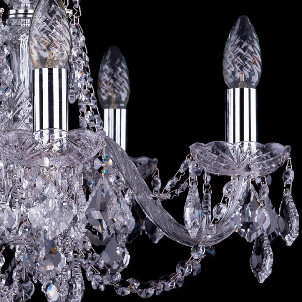 Подвесная люстра Bohemia Ivele Crystal 1406 1406/5/160/Ni/Leafs