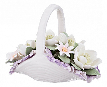 Фигура настольная (13.5х7х11 см) Корзина с цветами 461-229