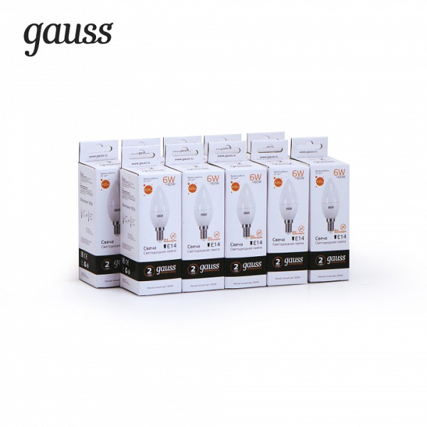 Лампа светодиодная Gauss  E14 6Вт 3000K 33116