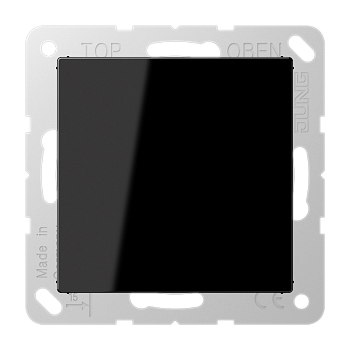 JUNG A 500 Черная Заглушка с суппортом