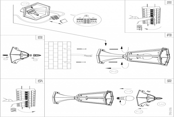 Наземный низкий светильник Eglo Navedo 93462