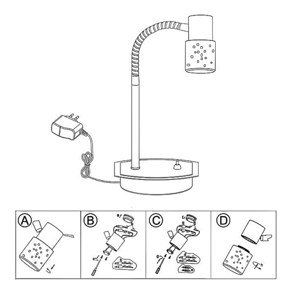 Настольная лампа офисная Globo Daye 56205-1T