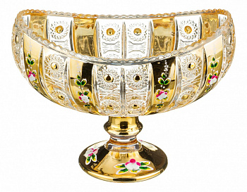 Чаша декоративная (18х10.5х14 см) Gold Glass 195-111