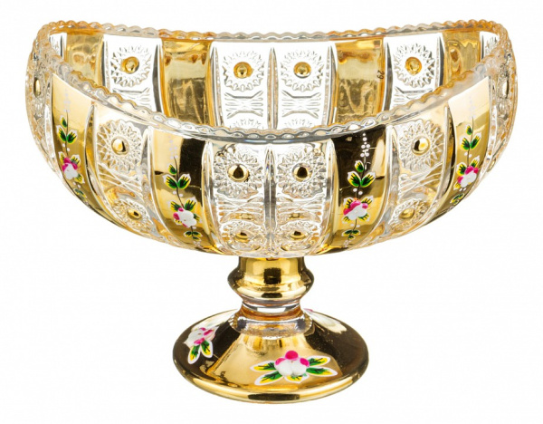 Чаша декоративная (18х10.5х14 см) Gold Glass 195-111