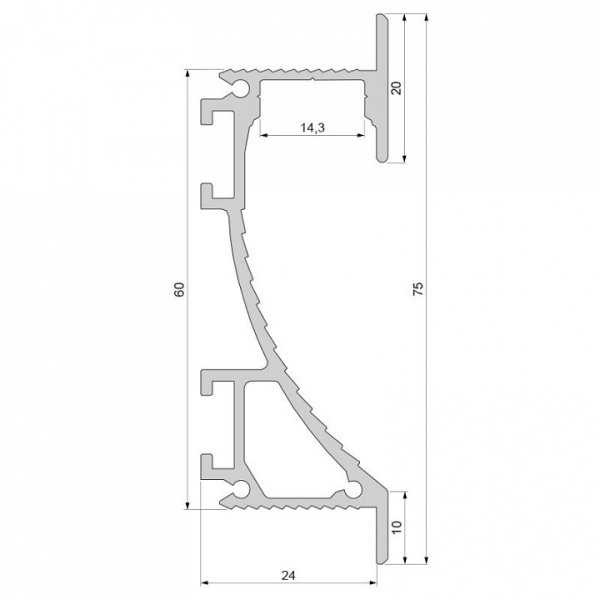 Профиль накладной Deko-Light EL-02-12 975495