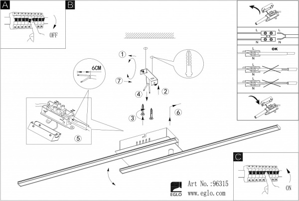 Накладной светильник Eglo ПРОМО Parri 96315
