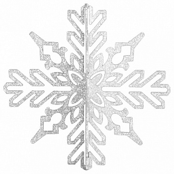 Елочная игрушка (46 см) Снежинка ажурная 3D 502-356