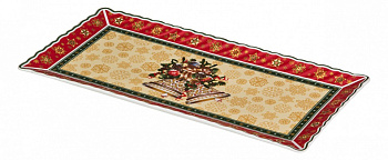 Блюдо декоративное (37х18 см) Christmas Collection 586-155