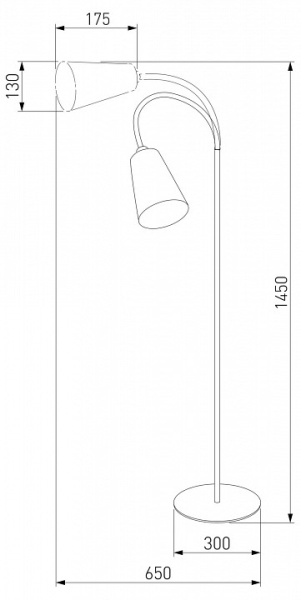 Торшер TK Lighting Wire 5166 Wire Silver