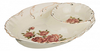 Блюдо декоративное (30х22х4 см) Корейская Роза 126-704