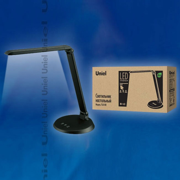 Настольная лампа офисная Uniel TLD-501 TLD-501 Black/LED/546Lm/5000K/Dimer