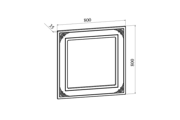 Зеркало настенное Ассоль плюс АС-44