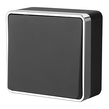 Выключатель одноклавишный Werkel  WL15-01-01 (черный)