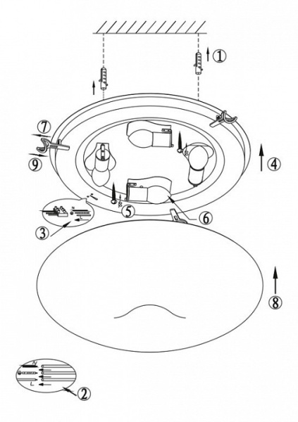 Накладной светильник Globo Shodo 40602