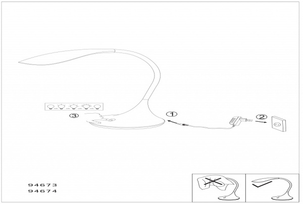 Настольная лампа офисная Eglo Dambera 94673