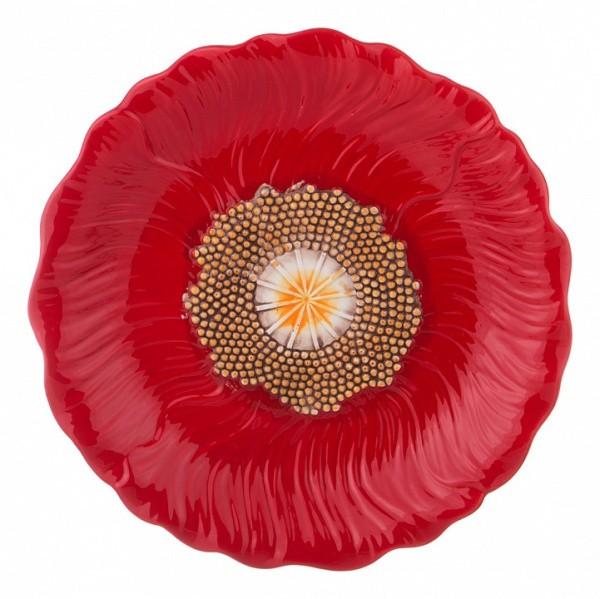 Блюдо декоративное (32.5х4 см) Маковый Цвет 358-1456