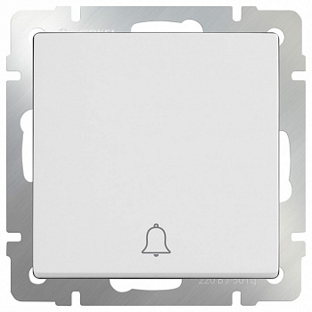 Кнопка звонка без рамки Werkel Белый WL01-04-01