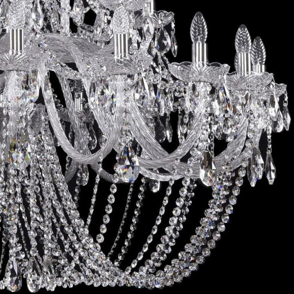 Подвесная люстра Bohemia Ivele Crystal 1406 1406/20+10+5/530/XL-170/Ni