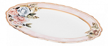 Блюдо декоративное (31.5х22х2.5 см) Пудровый шлейф 586-355