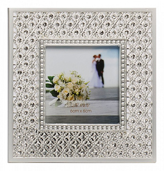 Фоторамка настольная (11.4х11.4 см) C хрусталем LS1780B-2.5