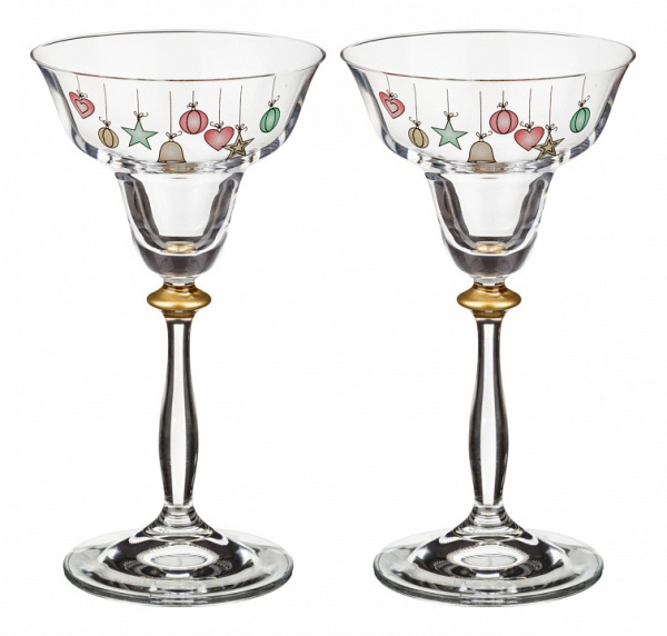 Набор из 2 подсвечников Елочные игрушки 674-477