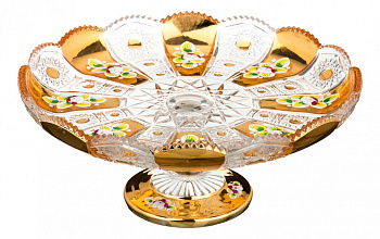 Блюдо декоративное (27х10 см) Lefard Gold Glass 195-131