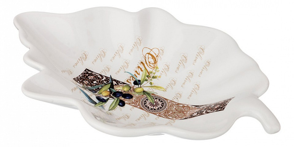 Блюдо декоративное (26.5х18х4.5 см) Оливки 358-1424