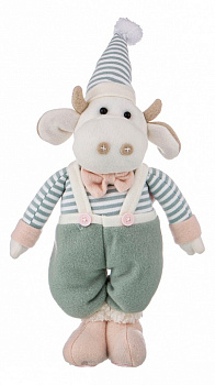 Мягкая игрушка (12х7х33 см) Теленок Марко в брючках 476-122