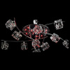Потолочная люстра Eurosvet Quadro 4976/11 хром/синий+красный+фиолетовый