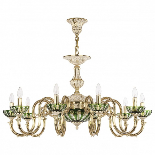 Подвесная люстра Bohemia Ivele Crystal 7203 72203P/10/300 GW P Clear-Green/H-1H