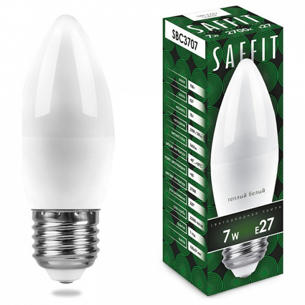 Лампа светодиодная Feron Saffit SBC3707 E27 7Вт 2700K 55032