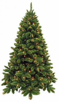 Ель новогодняя [2.3 м] Триумф Де Люкс  с лампами зеленая 72077