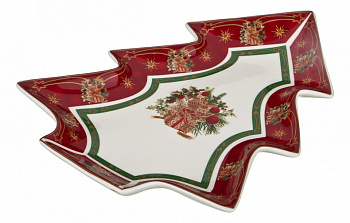 Блюдо декоративное (26х21х3 см) Christmas Collection 586-286