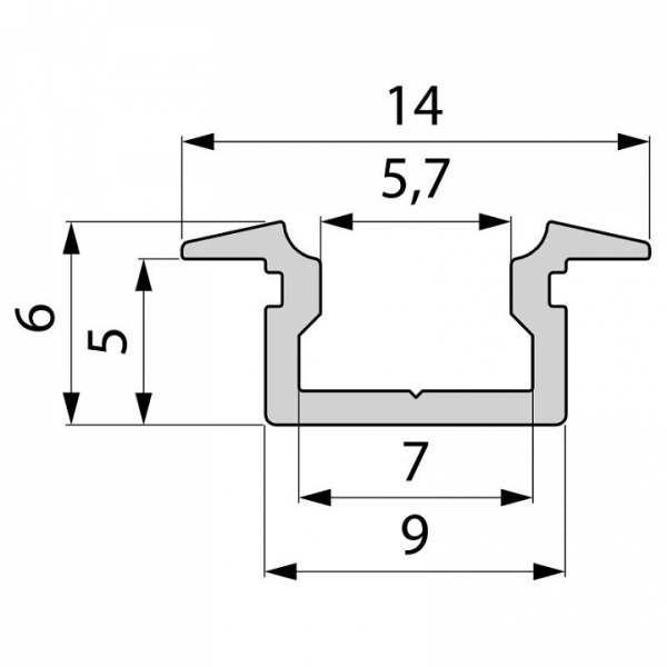Профиль накладной Deko-Light ET-01-05 975084