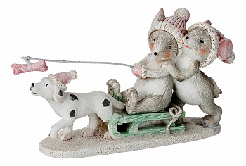 Статуэтка (15x4x8 см) Мышки 162-655