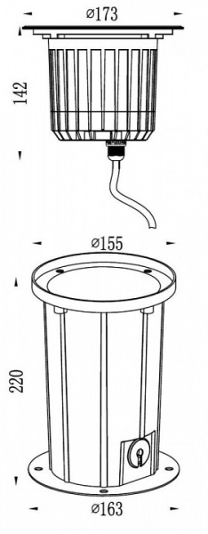 Встраиваемый в дорогу светильник Deko-Light COB 10 CW 730168