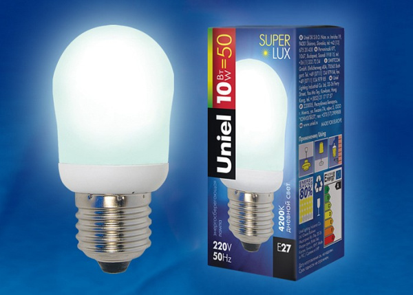 Лампа компактная люминесцентная Uniel  E27 10Вт 4000K 05639