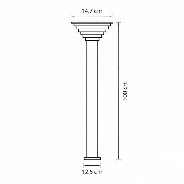 Наземный высокий светильник Lightstar Piatto 379747