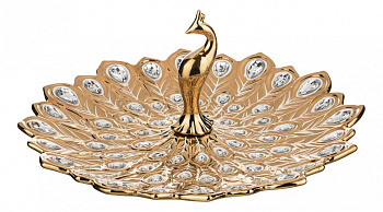 Блюдо декоративное (38.5х17 см) Павлин 40-503