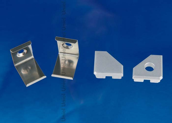 Набор заглушек и скоб для профиля Uniel UFE-N03 SILVER A POLYBAG UL-00000623