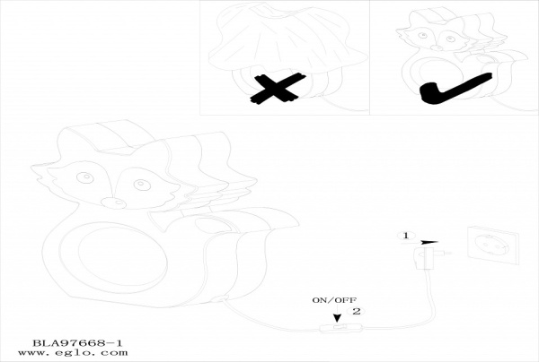 Зверь световой Eglo Rosali 97668