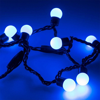 Гирлянда нить [10 м] Ball ARD-BALL-CLASSIC-D17.5-10000-BLACK-100LED BLUE (230V, 7W)