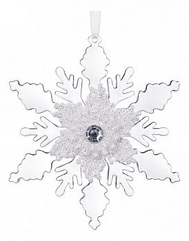 Елочная игрушка (13 см) Снежинка 788-086