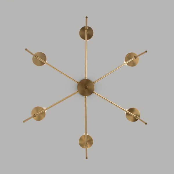 Люстра на штанге Eurosvet Anders 60142/6 латунь