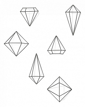 Набор из 6 фигур настенных Prisma 470520-040