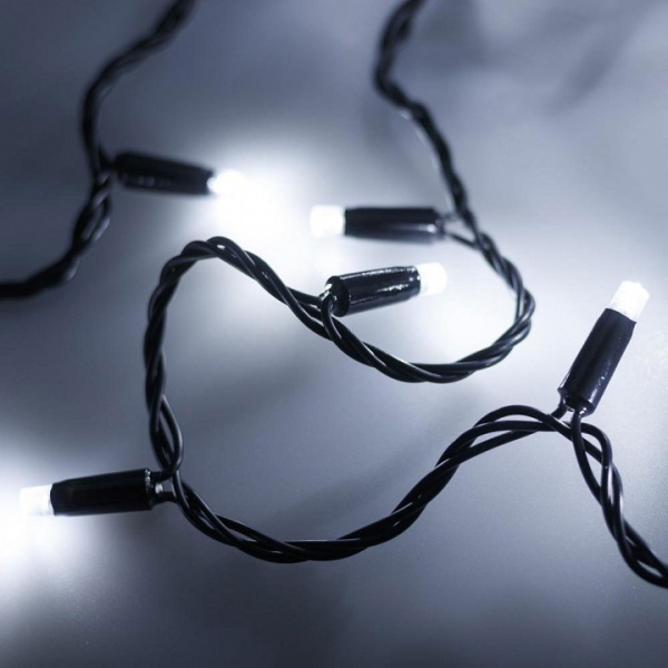 Гирлянда нить [10 м] String ARD-STRING-CLASSIC-10000-BLACK-100LED-FLASH WHITE (230V, 7W)