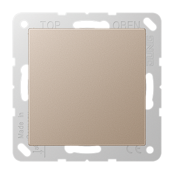 JUNG AS 500 Шампань Крышка без отверстий с суппортом