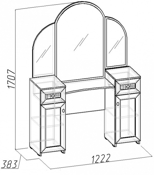 Стол туалетный Милана 1