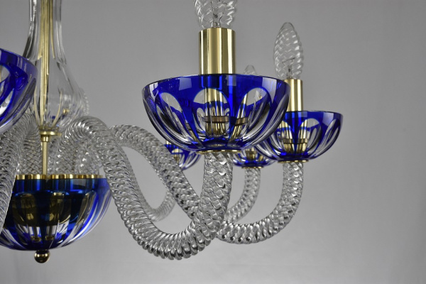 Подвесная люстра Bohemia Ivele Crystal Ivele Crystal 1 1308/10/240 G Cl/Clear-Blue/H-1H
