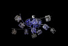 Потолочная люстра Eurosvet Quadro 4976/11 хром/синий+красный+фиолетовый